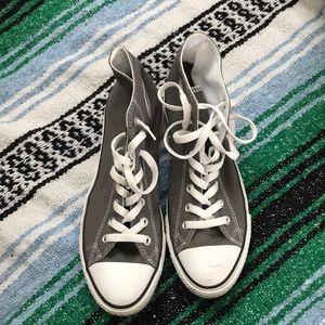 Men’s gray Converse high tops